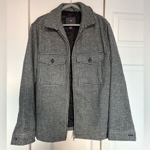 Men's Black and White Houndstooth Shacket